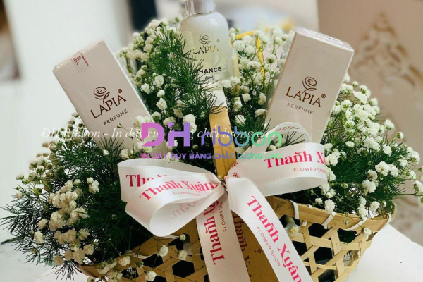 Dây Ruy Băng In Tên Thương Hiệu Gói Quà Tết